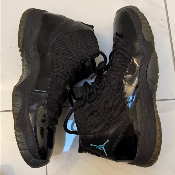 AIR Jordan 11 Retro Black Gamma Blue High Top Sneakers Size 13 - Picture 8 of 12